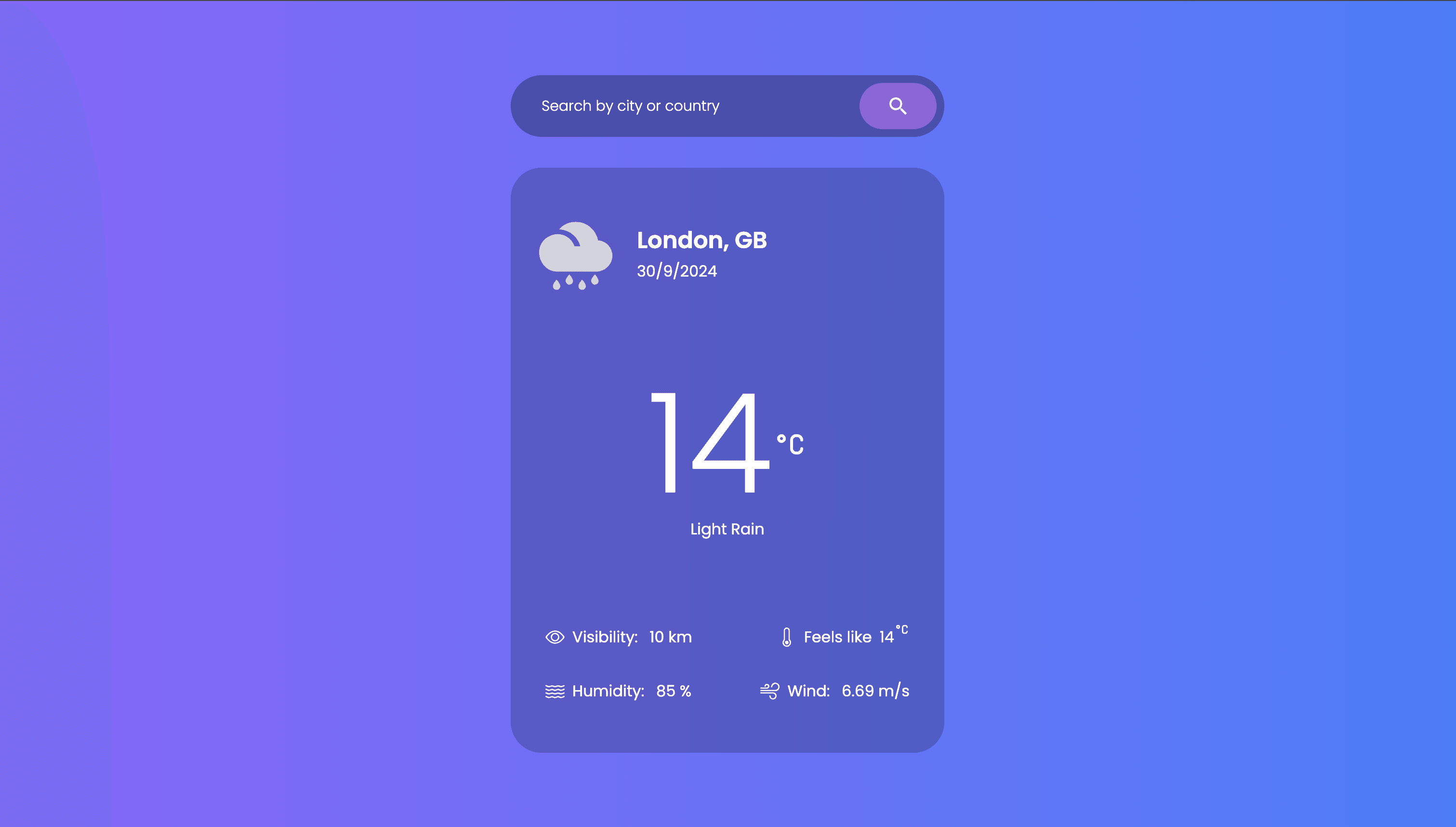 Weather app